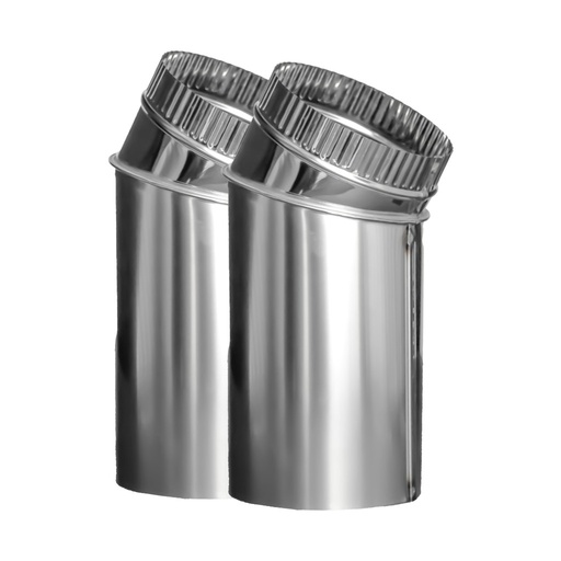[03C150I302] PAR DE CODOS 6" 30° INOXIDABLE CAL. 430
