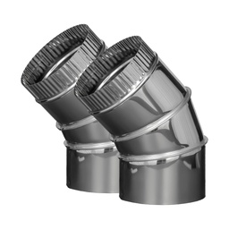 [03C180I452] PAR DE CODOS 7" 45° INOXIDABLE CAL. 430