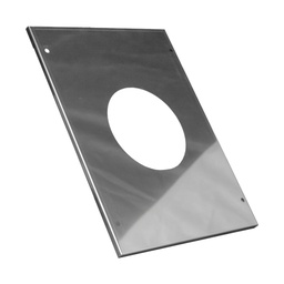[03P125IRC] PLATINA 5" TECHO RECTANGULAR ORIFICIO CENTRO INOXIDABLE CAL. 430
