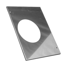 [03P125IRD] PLATINA 5" TECHO RECTANGULAR ORIFICIO DESFAZADO INOXIDABLE CAL. 430